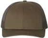 Am image of a Custom Richardson Low Pro Trucker Cap in Chocolate Chip/Grey!