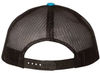 Am image of a Custom Richardson Low Pro Trucker Cap in Cyan/Black!