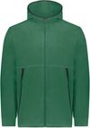 Am image of a Custom Augusta Fleece 2 Full Zip Hoodie in Dark Green!