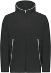 Am image of a Custom Augusta Fleece 2 Full Zip Hoodie in Black!