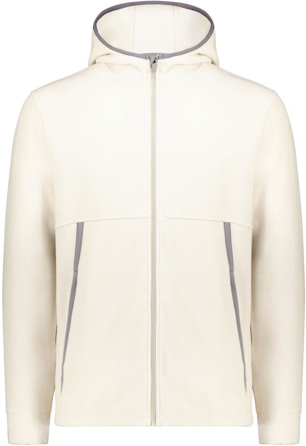 Am image of a Custom Augusta Fleece 2 Full Zip Hoodie in Oyster!