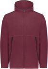 Am image of a Custom Augusta Fleece 2 Full Zip Hoodie in Maroon!