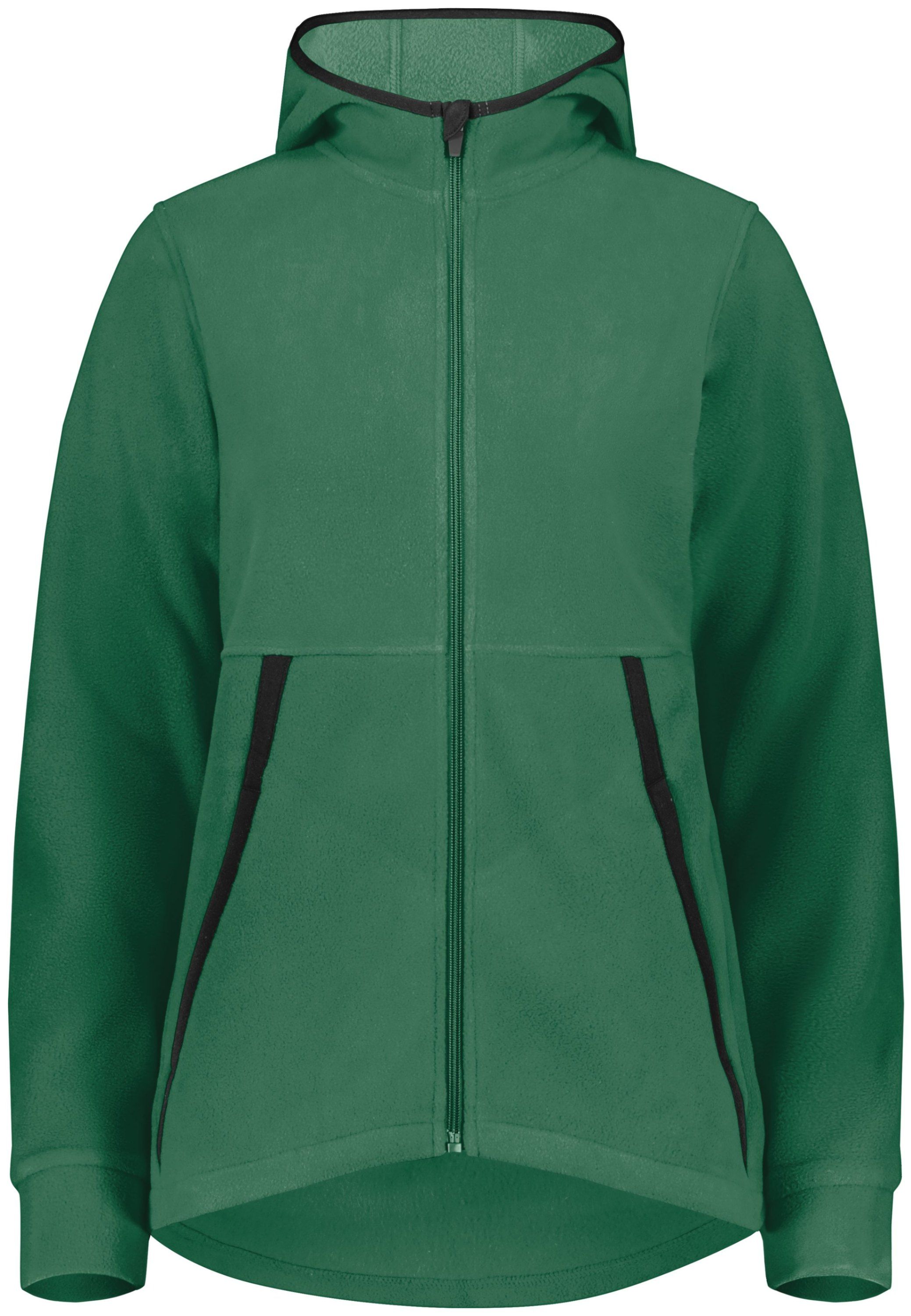 Augusta Ladies Chill Fleece 2 Full Zip Hoodie in Dark Green