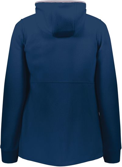 Am image of a Custom Augusta Ladies Chill Fleece 2 Full Zip Hoodie in Navy!