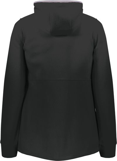 Am image of a Custom Augusta Ladies Chill Fleece 2 Full Zip Hoodie in Black!