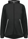 Am image of a Custom Augusta Ladies Chill Fleece 2 Full Zip Hoodie in Black!