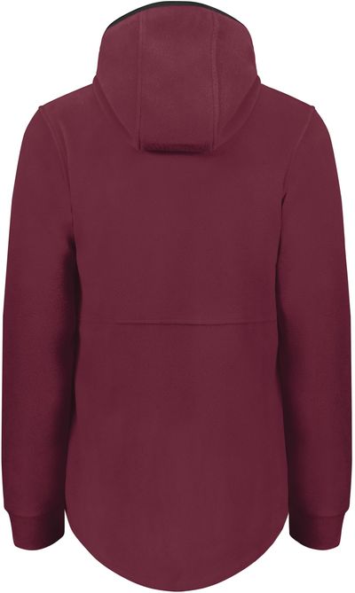 Am image of a Custom Augusta Ladies Chill Fleece 2 Full Zip Hoodie in Maroon!