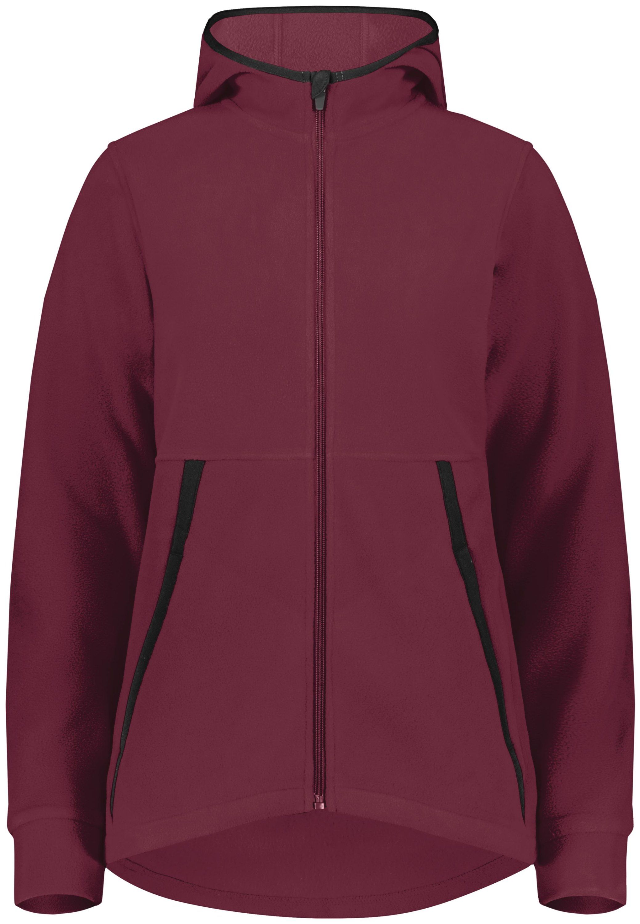 Augusta Ladies Chill Fleece 2 Full Zip Hoodie in Maroon
