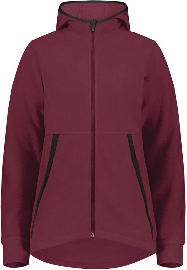 Am image of a Custom Augusta Ladies Chill Fleece 2 Full Zip Hoodie in Maroon!