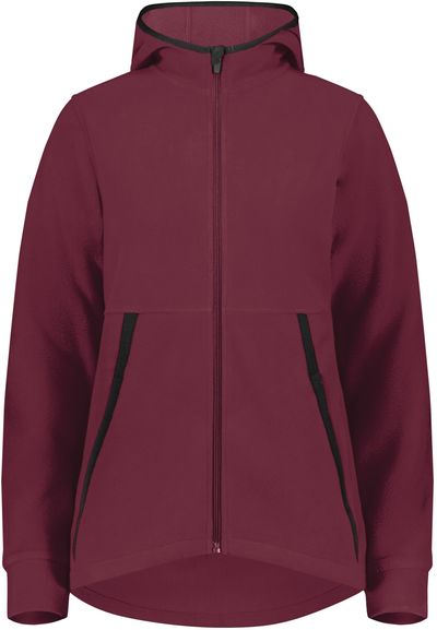Am image of a Custom Augusta Ladies Chill Fleece 2 Full Zip Hoodie in Maroon!