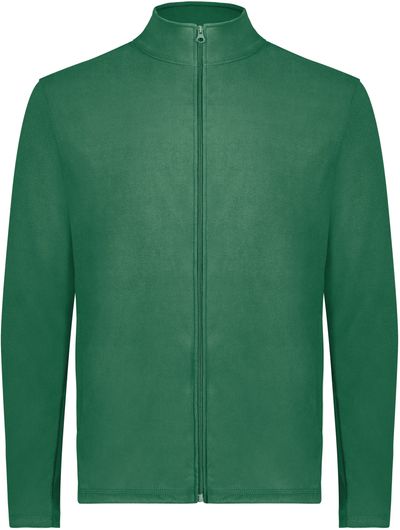 Am image of a Custom Augusta Micro Lite Fleece Full Zip Jacket in Dark Green!