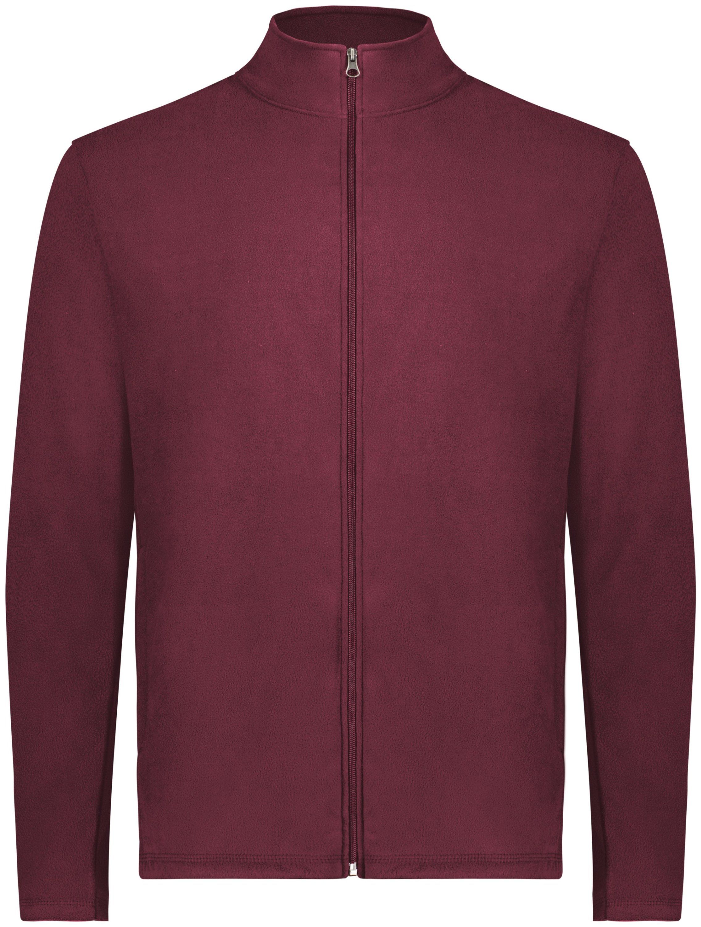 Augusta Micro Lite Fleece Full Zip Jacket in Maroon