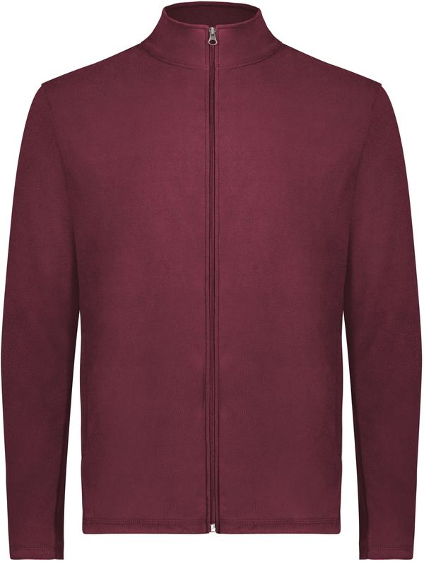 Am image of a Custom Augusta Micro Lite Fleece Full Zip Jacket in Maroon!