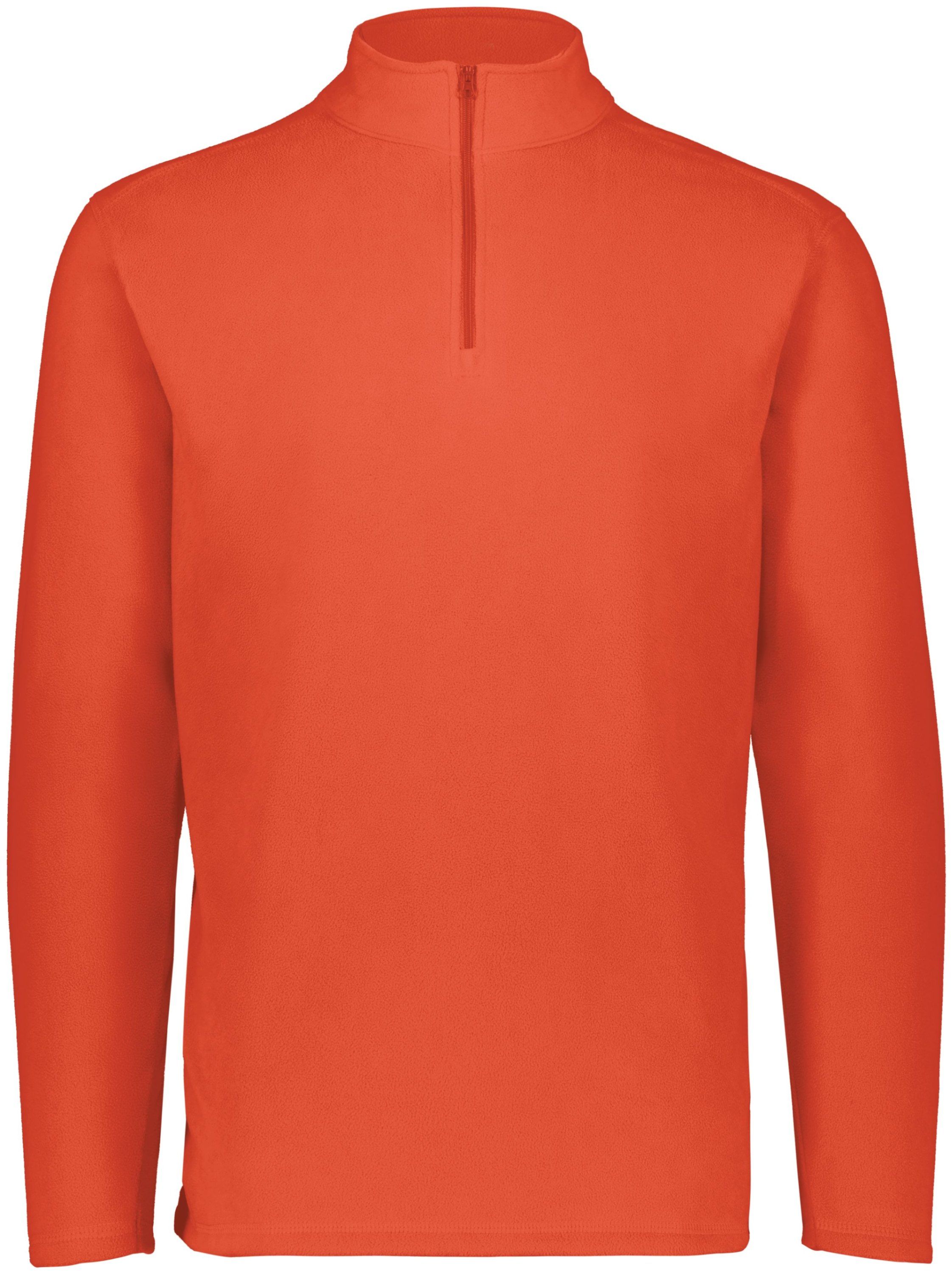Augusta Micro Lite Fleece Quarter Zip Pullover in Orange
