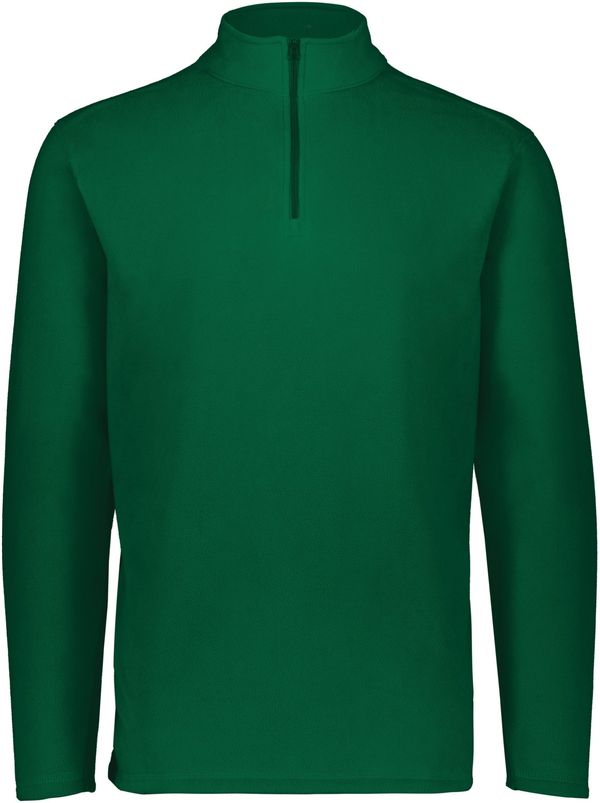 Am image of a Custom Augusta Micro Lite Fleece Quarter Zip Pullover in Dark Green!