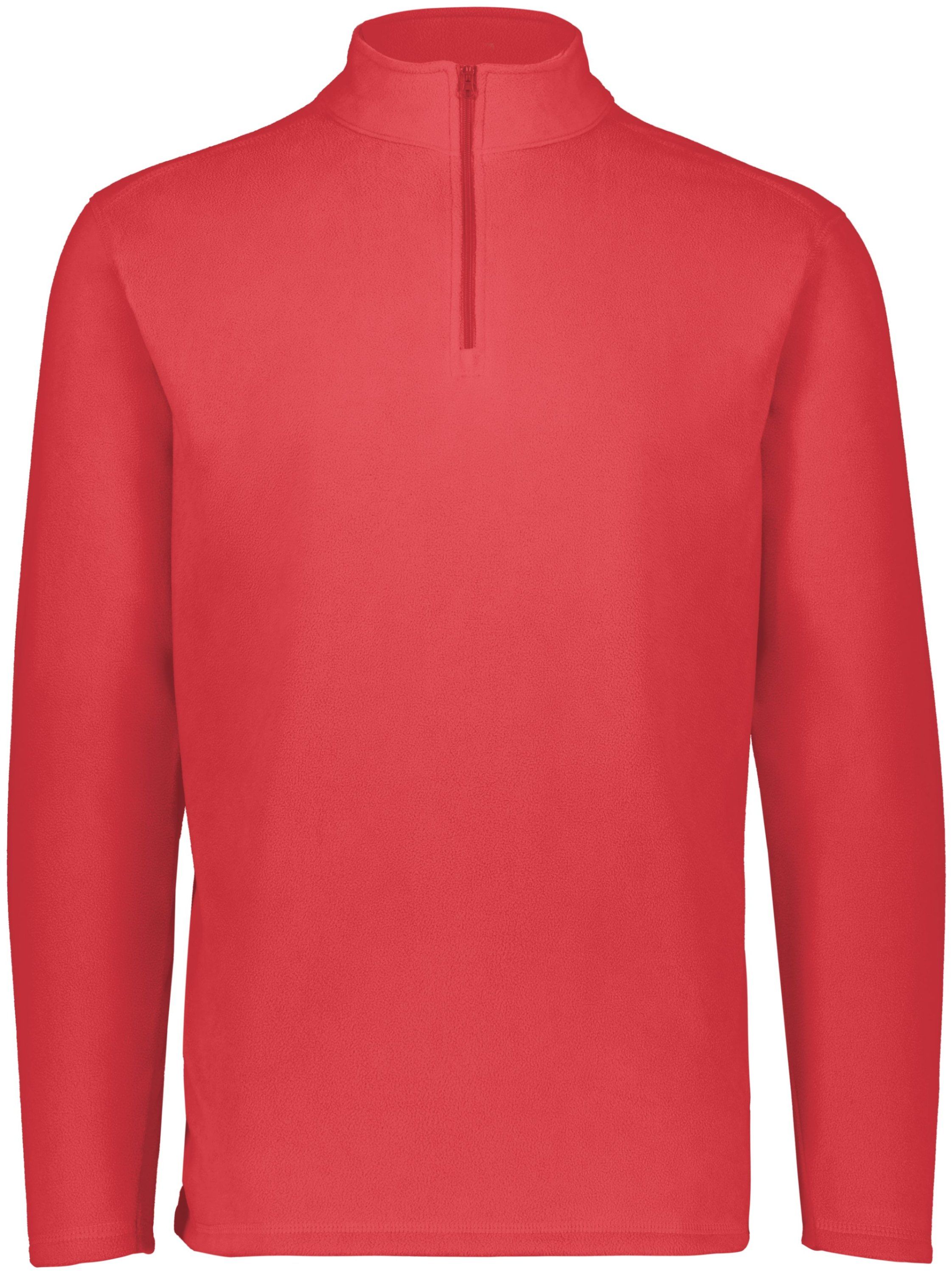 Augusta Micro Lite Fleece Quarter Zip Pullover in Scarlet