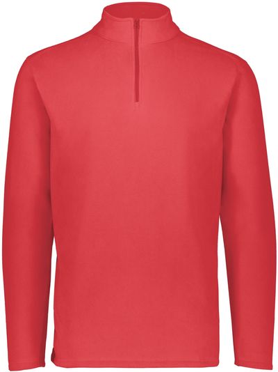 Am image of a Custom Augusta Micro Lite Fleece Quarter Zip Pullover in Scarlet!