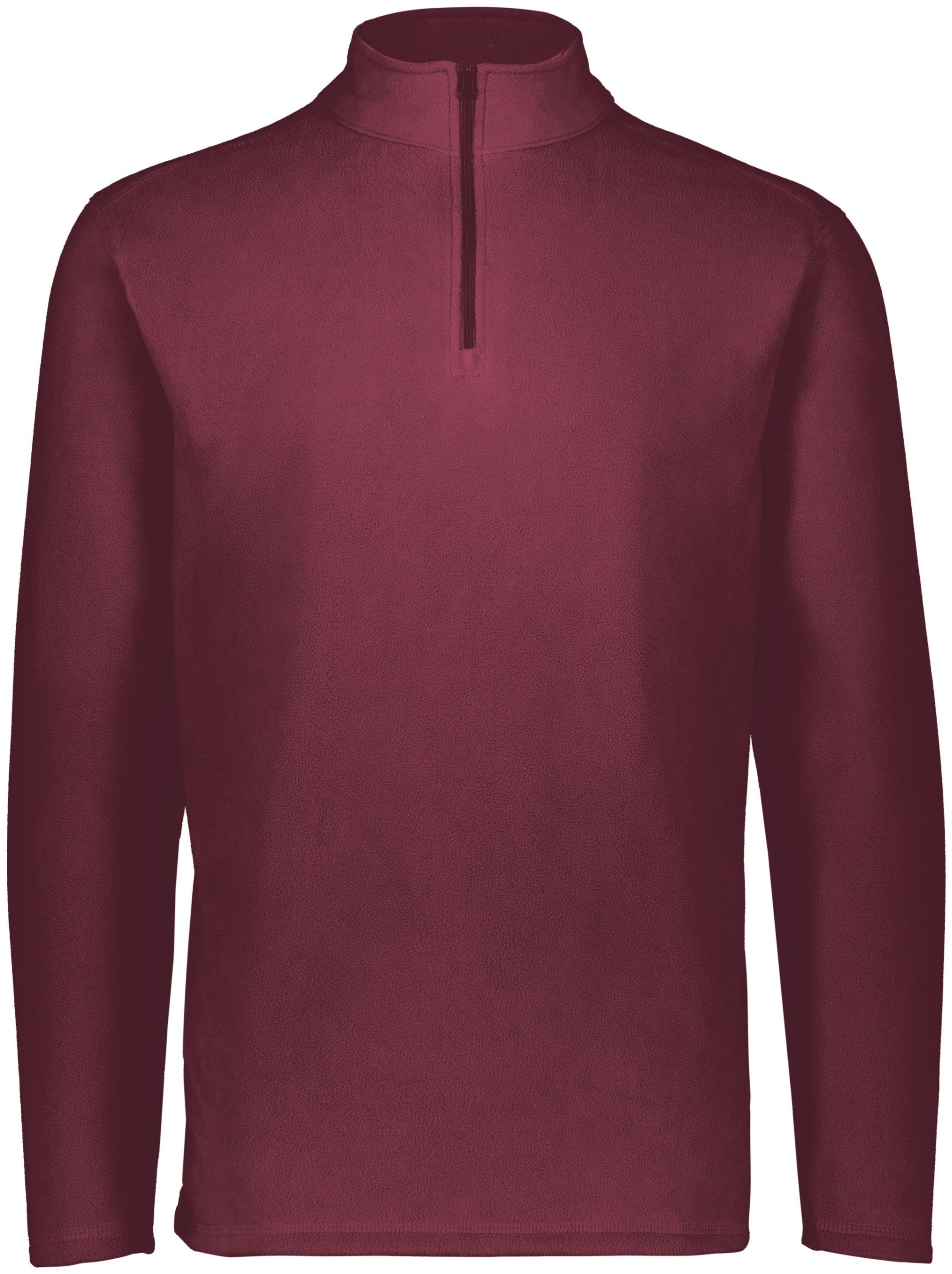 Augusta Micro Lite Fleece Quarter Zip Pullover in Maroon