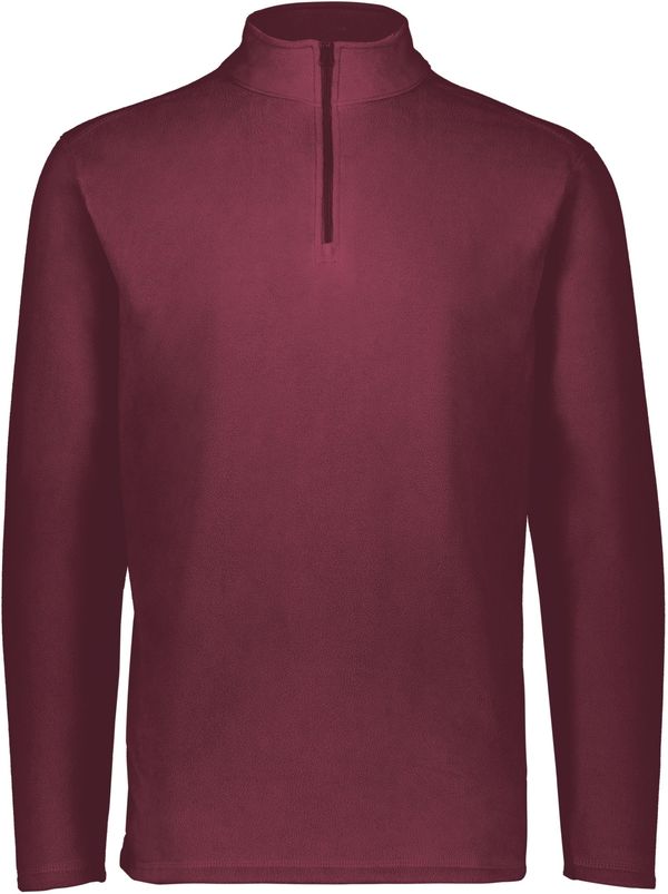 Am image of a Custom Augusta Micro Lite Fleece Quarter Zip Pullover in Maroon!
