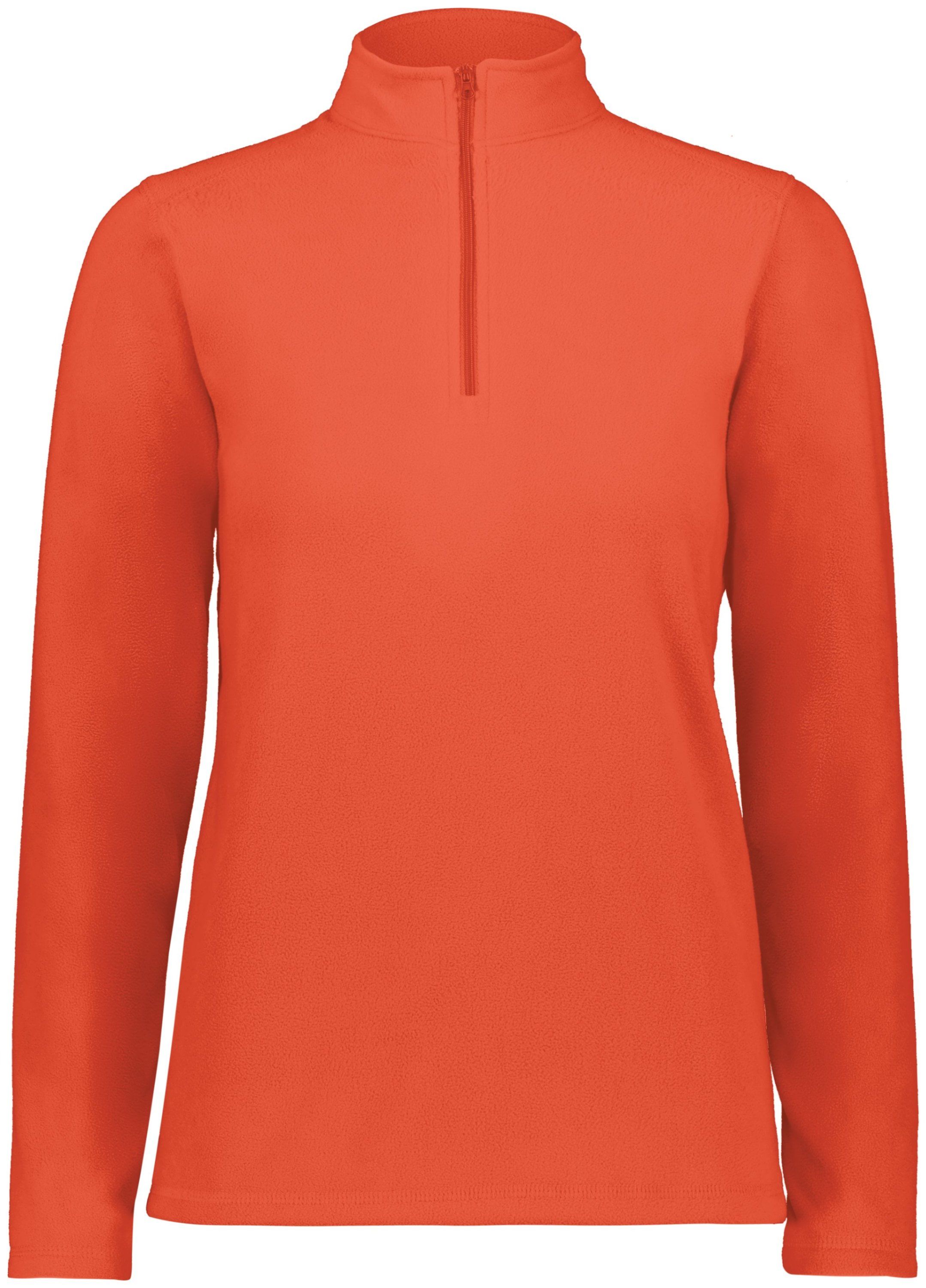 Augusta Ladies Micro Lite Fleece Quarter Zip in Orange