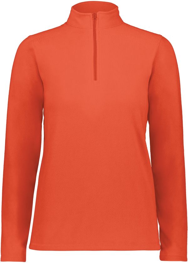 Am image of a Custom Augusta Ladies Micro Lite Fleece Quarter Zip in Orange!