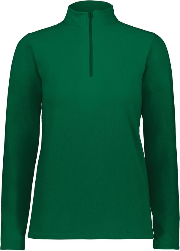 Am image of a Custom Augusta Ladies Micro Lite Fleece Quarter Zip in Dark Green!