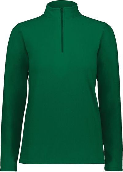 Am image of a Custom Augusta Ladies Micro Lite Fleece Quarter Zip in Dark Green!