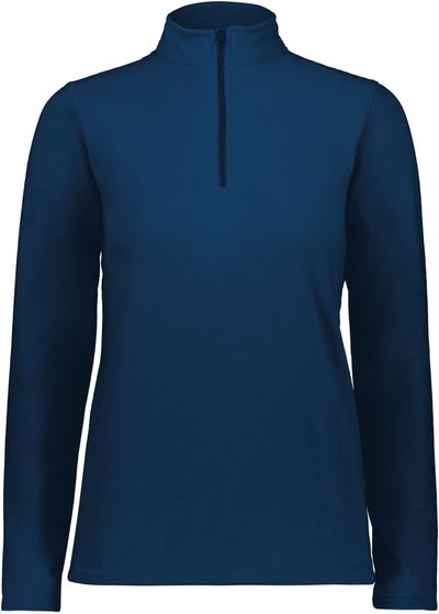 Am image of a Custom Augusta Ladies Micro Lite Fleece Quarter Zip in Navy!