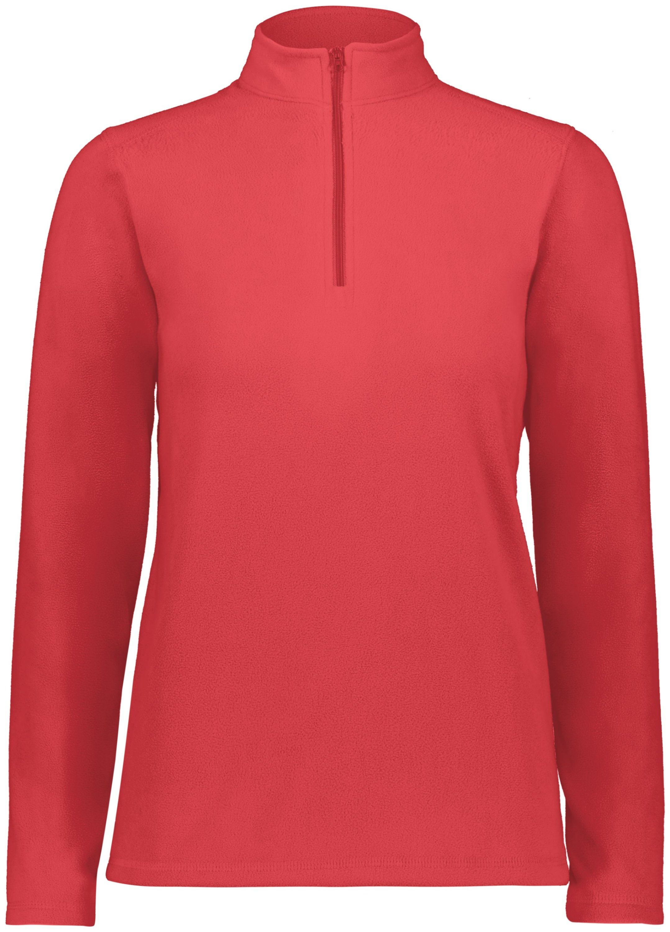 Augusta Ladies Micro Lite Fleece Quarter Zip in Scarlet