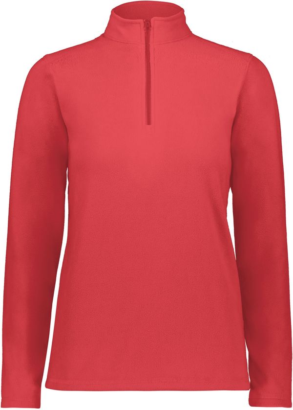 Am image of a Custom Augusta Ladies Micro Lite Fleece Quarter Zip in Scarlet!