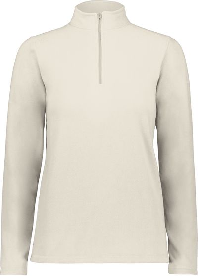 Am image of a Custom Augusta Ladies Micro Lite Fleece Quarter Zip in Oyster!