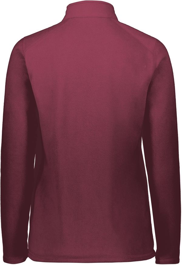 Am image of a Custom Augusta Ladies Micro Lite Fleece Quarter Zip in Maroon!