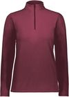 Am image of a Custom Augusta Ladies Micro Lite Fleece Quarter Zip in Maroon!