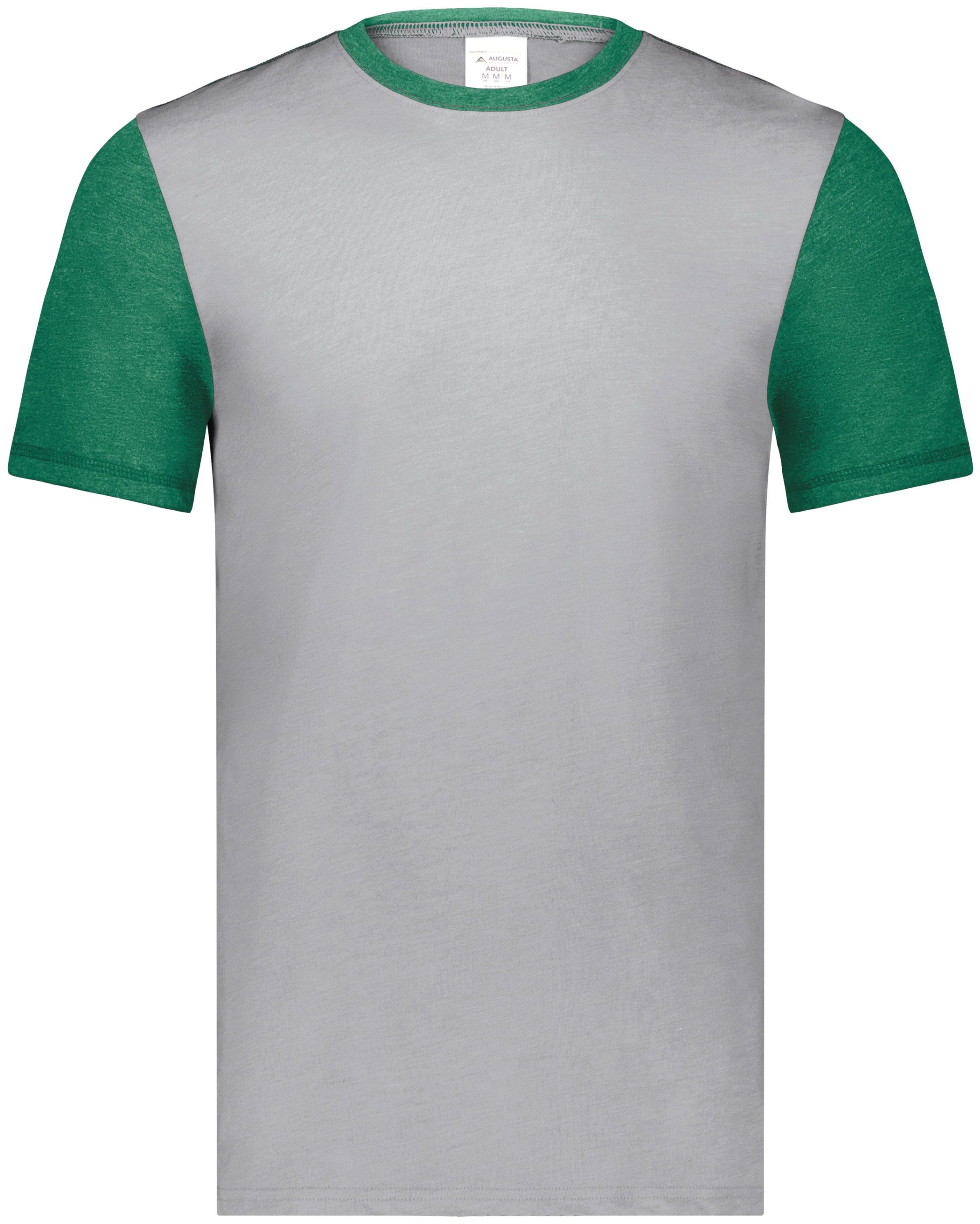 Augusta Gameday Vintage Ringer Tee in Grey Heather/Kelly Heather