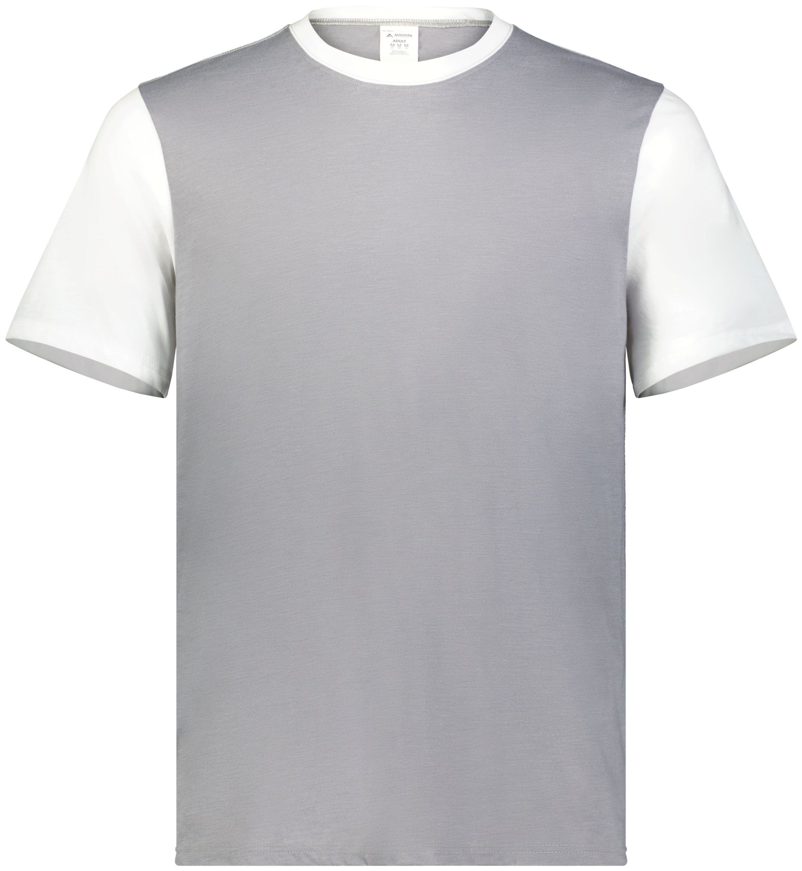 Augusta Gameday Vintage Ringer Tee in Grey Heather/White