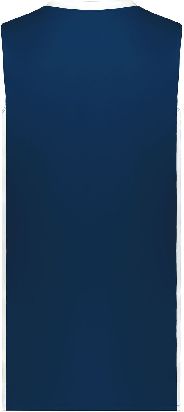 An image of a Custom Augusta Match Up Basketball Jersey in Navy/White!