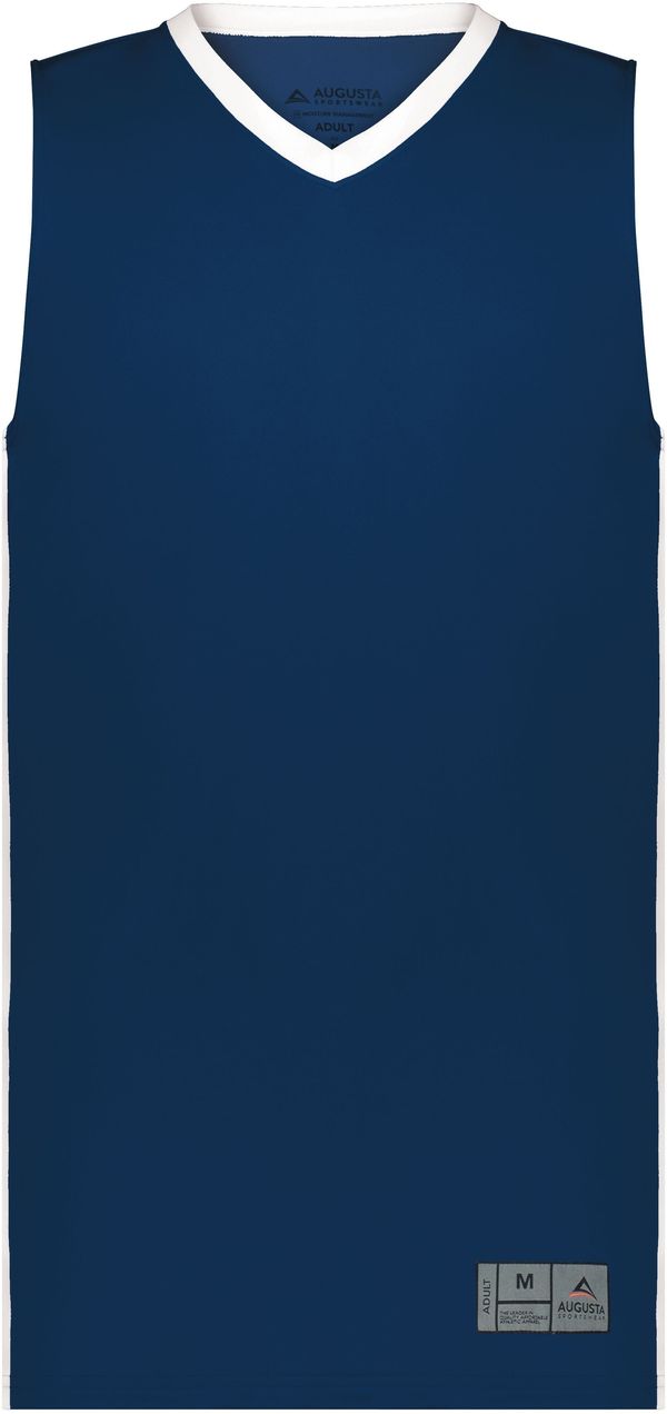 An image of a Custom Augusta Match Up Basketball Jersey in Navy/White!