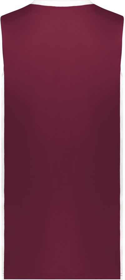 Am image of a Custom Augusta Match Up Basketball Jersey in Maroon/White!