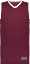 Am image of a Custom Augusta Match Up Basketball Jersey in Maroon/White!