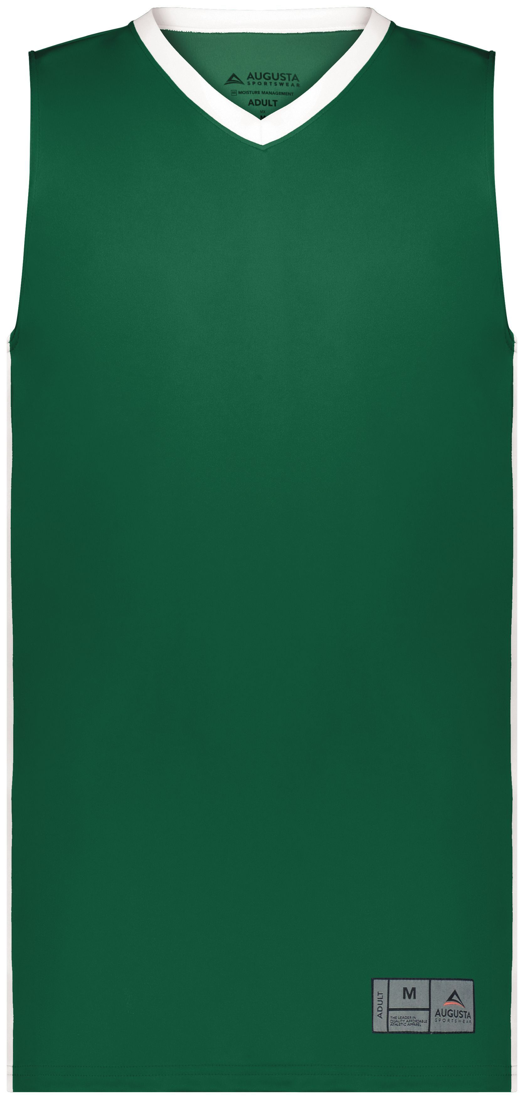 Augusta Match Up Basketball Jersey in Dark Green/White