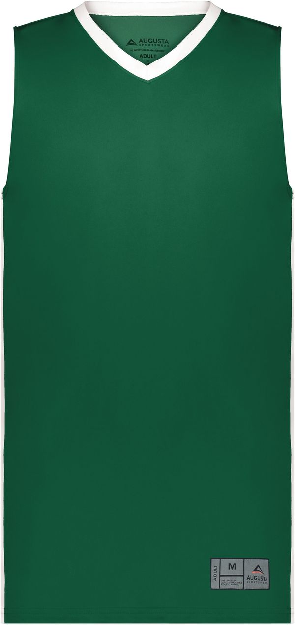 Am image of a Custom Augusta Match Up Basketball Jersey in Dark Green/White!