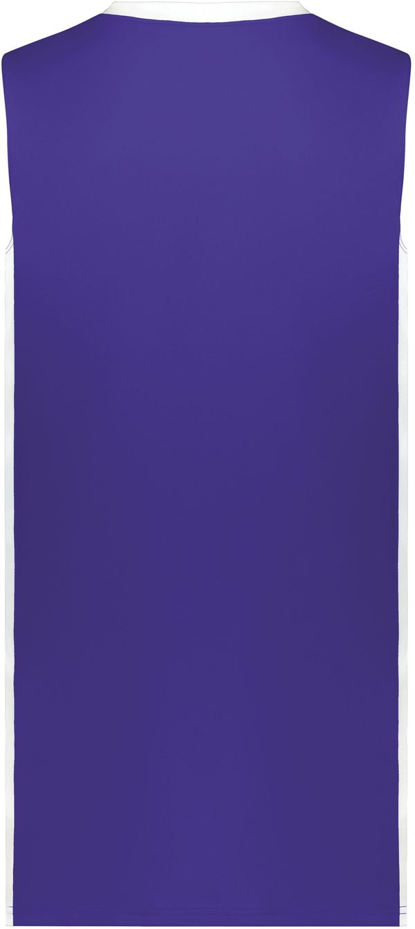 Am image of a Custom Augusta Match Up Basketball Jersey in Purple/White!