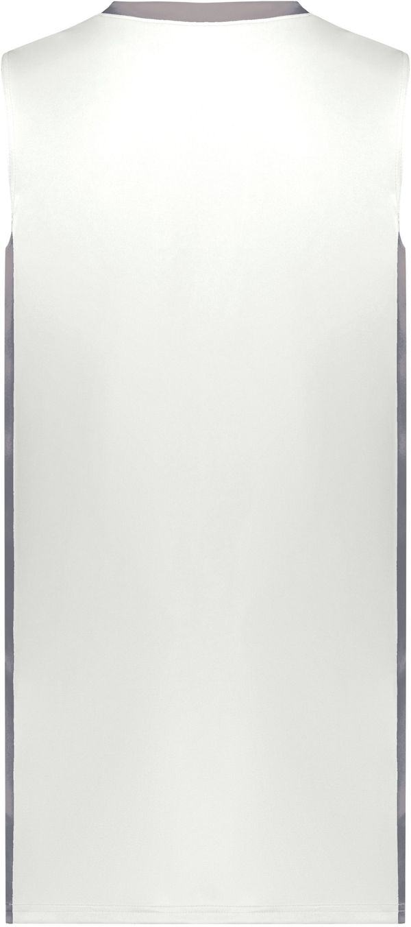 An image of a Custom Augusta Match Up Basketball Jersey in White/Graphite!