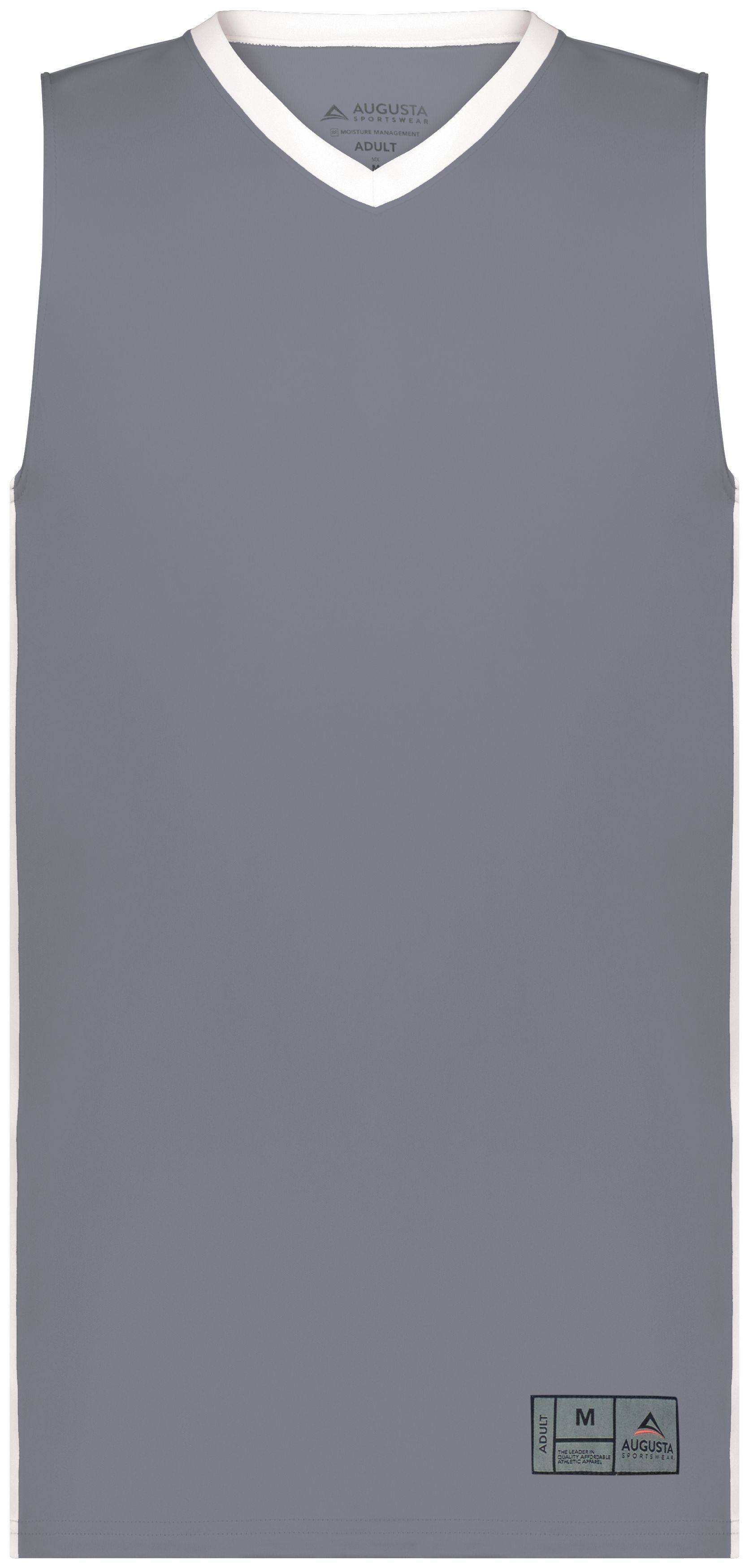 Augusta Match Up Basketball Jersey in Graphite/White
