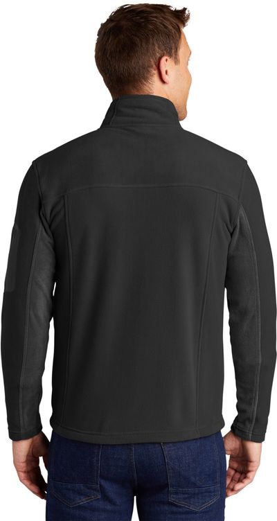Am image of a Custom Port Authority Summit Fleece Full Zip Jacket in Black!