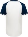 Am image of a Custom Augusta Cutter Plus Henley Jersey in White/Navy!