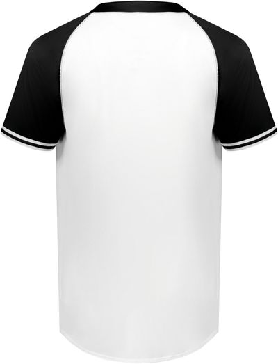 Am image of a Custom Augusta Cutter Plus Henley Jersey in White/Black!
