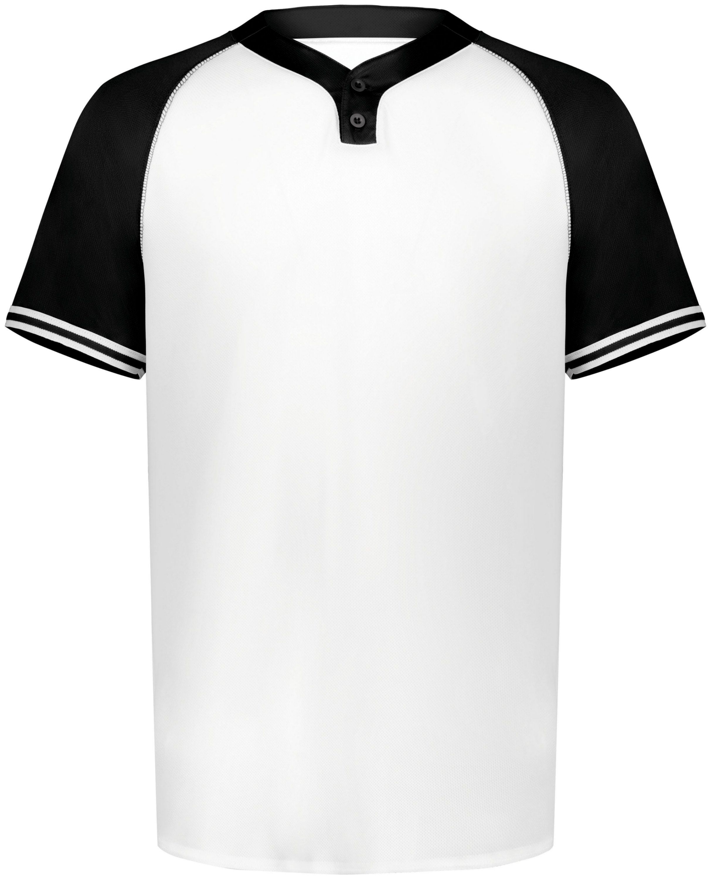 Augusta Cutter Plus Henley Jersey in White/Black