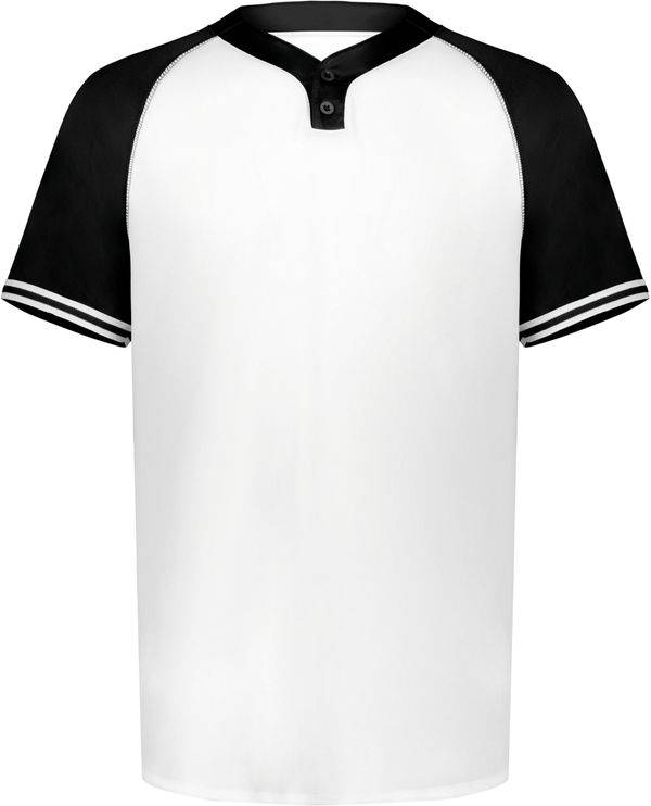 Am image of a Custom Augusta Cutter Plus Henley Jersey in White/Black!