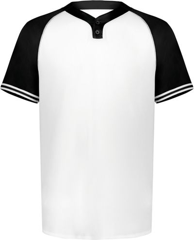 Am image of a Custom Augusta Cutter Plus Henley Jersey in White/Black!